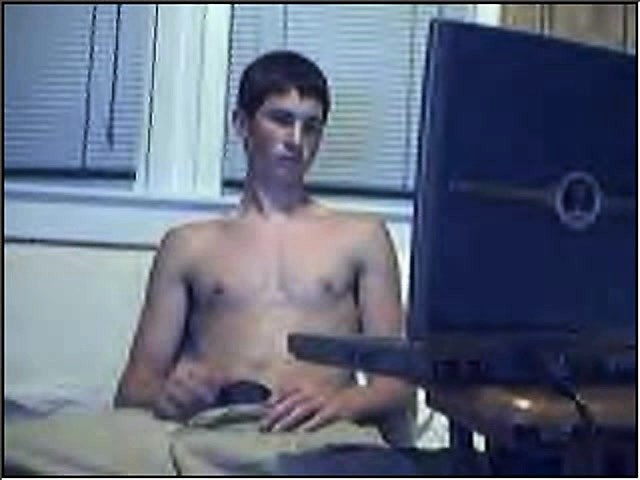 watching porn and wanking his dick poster