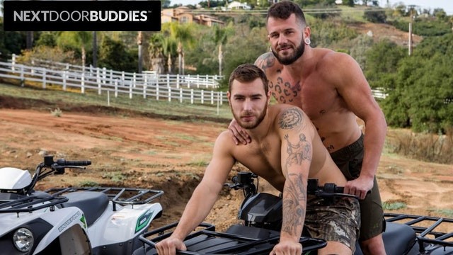 nextdoorbuddies - incredible pop-shots for flip pounding two tatted duo poster