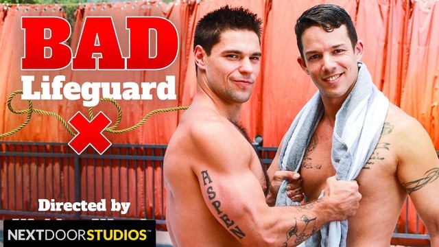 hot - sexy stranger barebacks lifeguard for saving his life poster