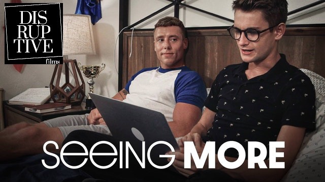 closeted jock seduces nerdy twink during study session - justin matthews, trevor harris - truemale poster