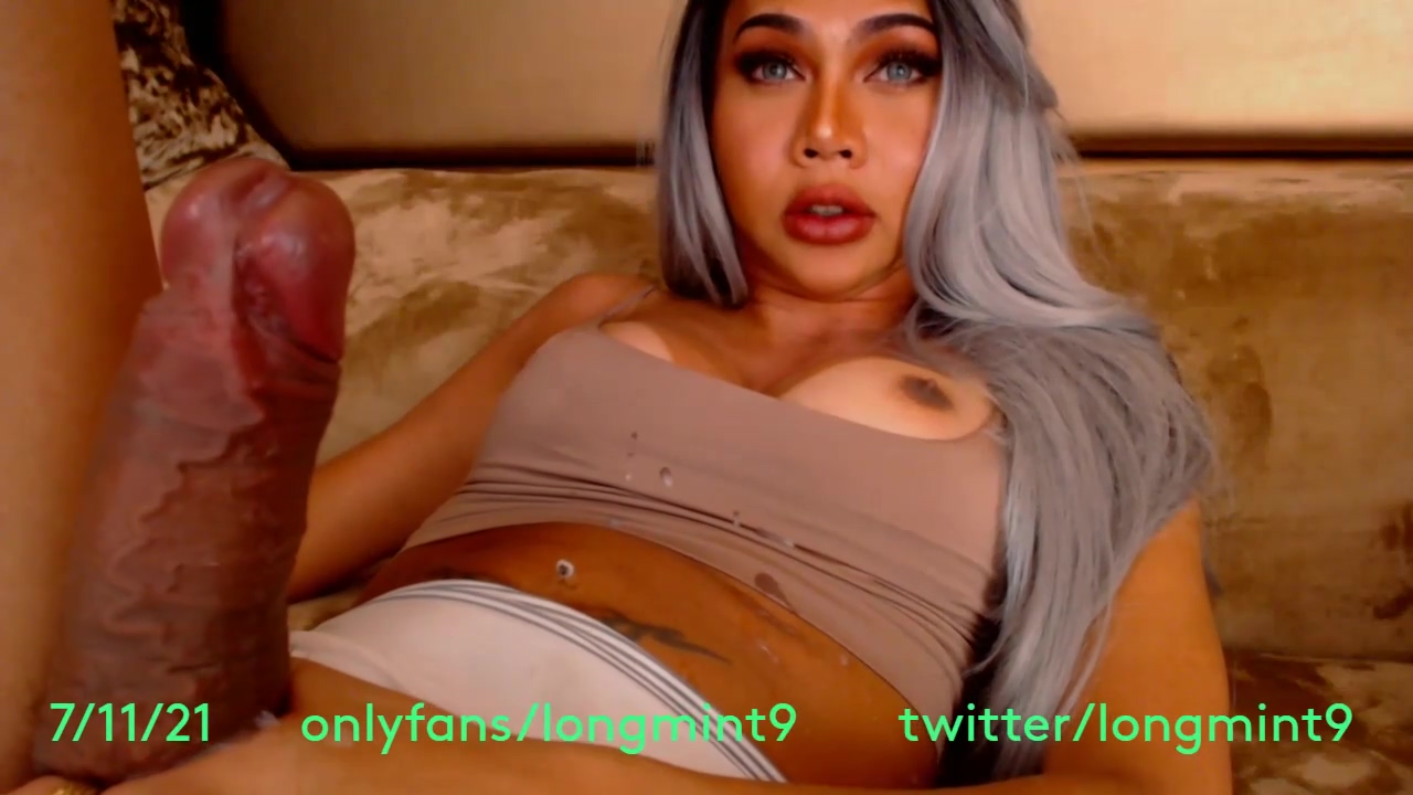 busty big cock asian tranny masturbating poster