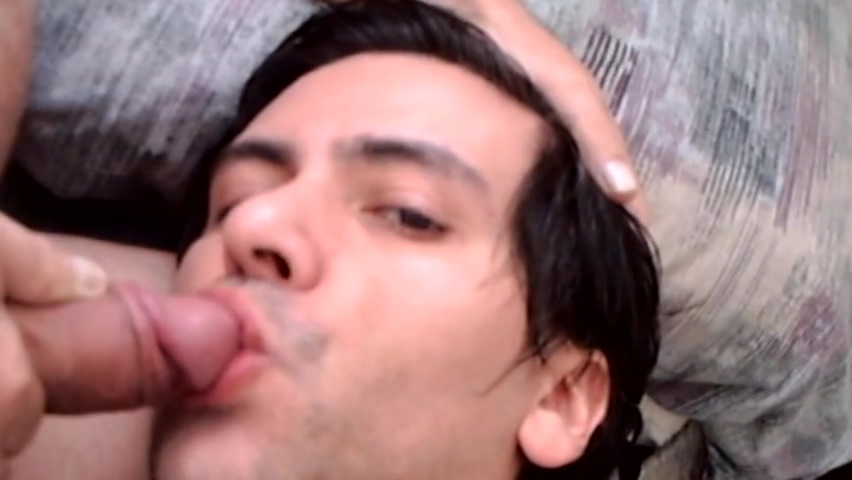 alpha top rubs the sub bottoms dick with his foot wont let him remove his fat cock off the mouth poster