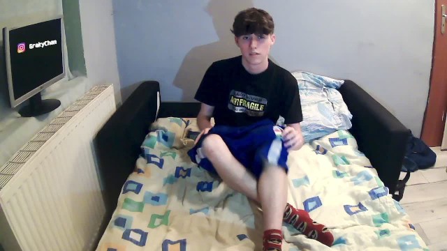 straight youngster jism and jerking while eyeing porn. poster