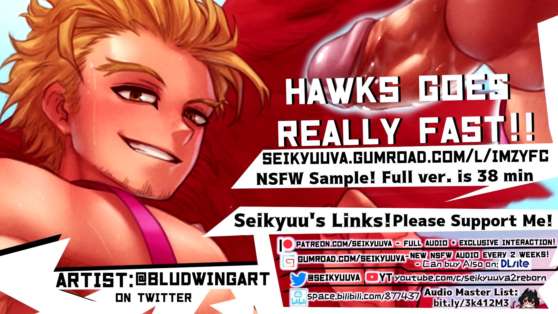 [my hero academia] hawks heads truly quick!! - masculine listener pronouns ver. poster